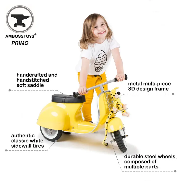 Ambosstoys Primo Classic -Yellow Ride-On - Image 2