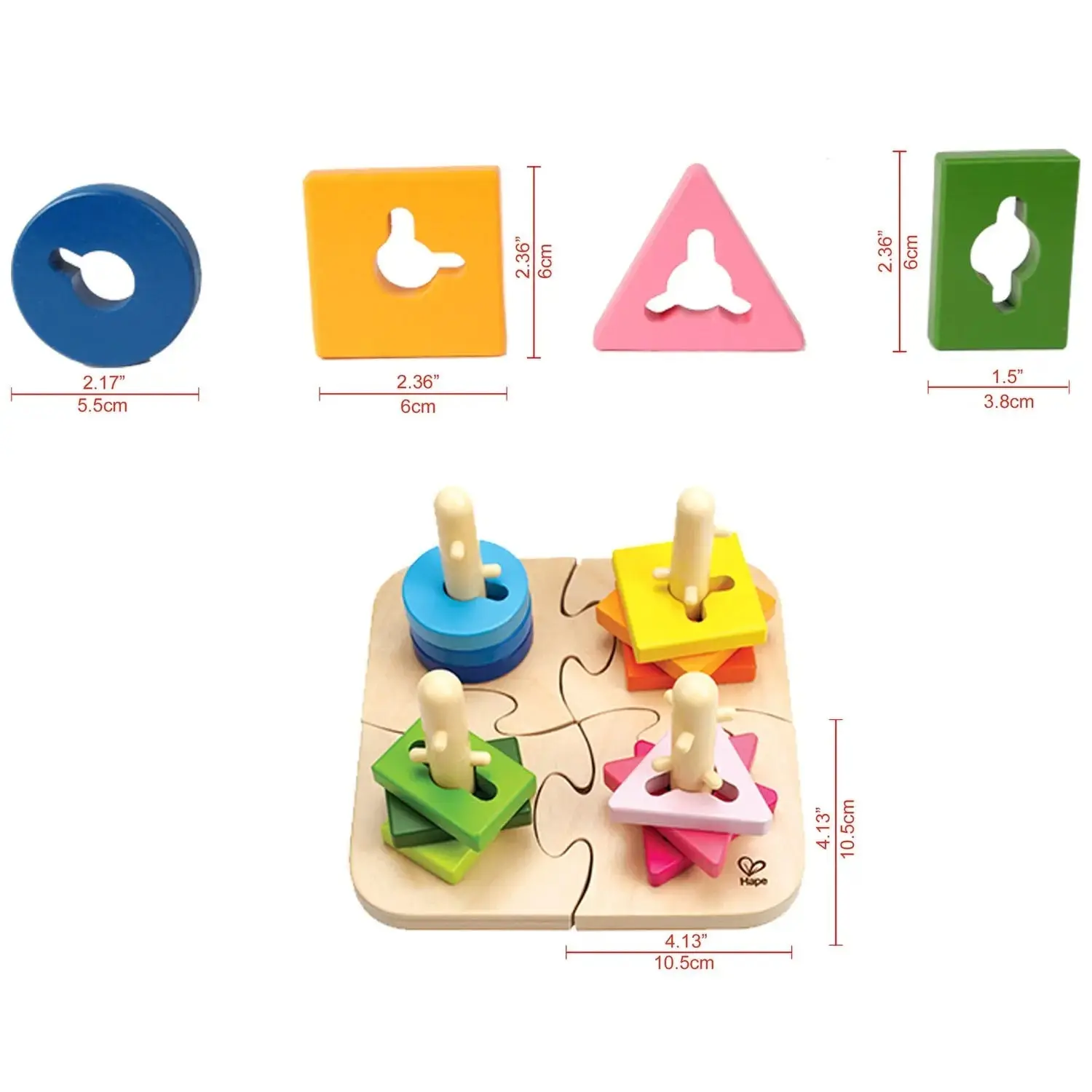 Hape Creative Peg Puzzle - Image 3
