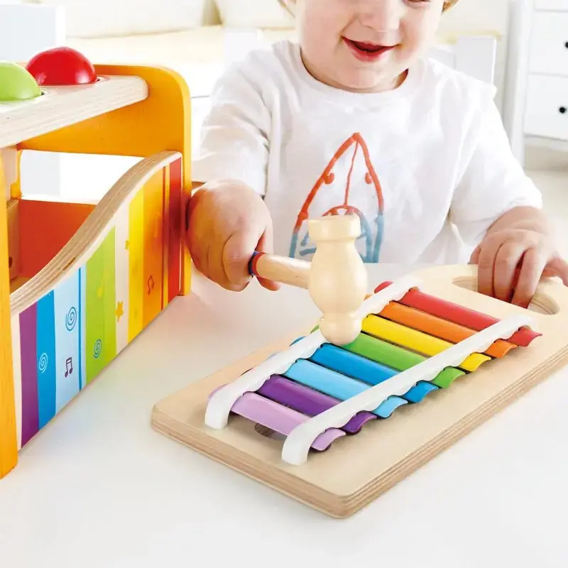 Hape Pound & Tap Bench with Slide Out Xylophone - Image 4
