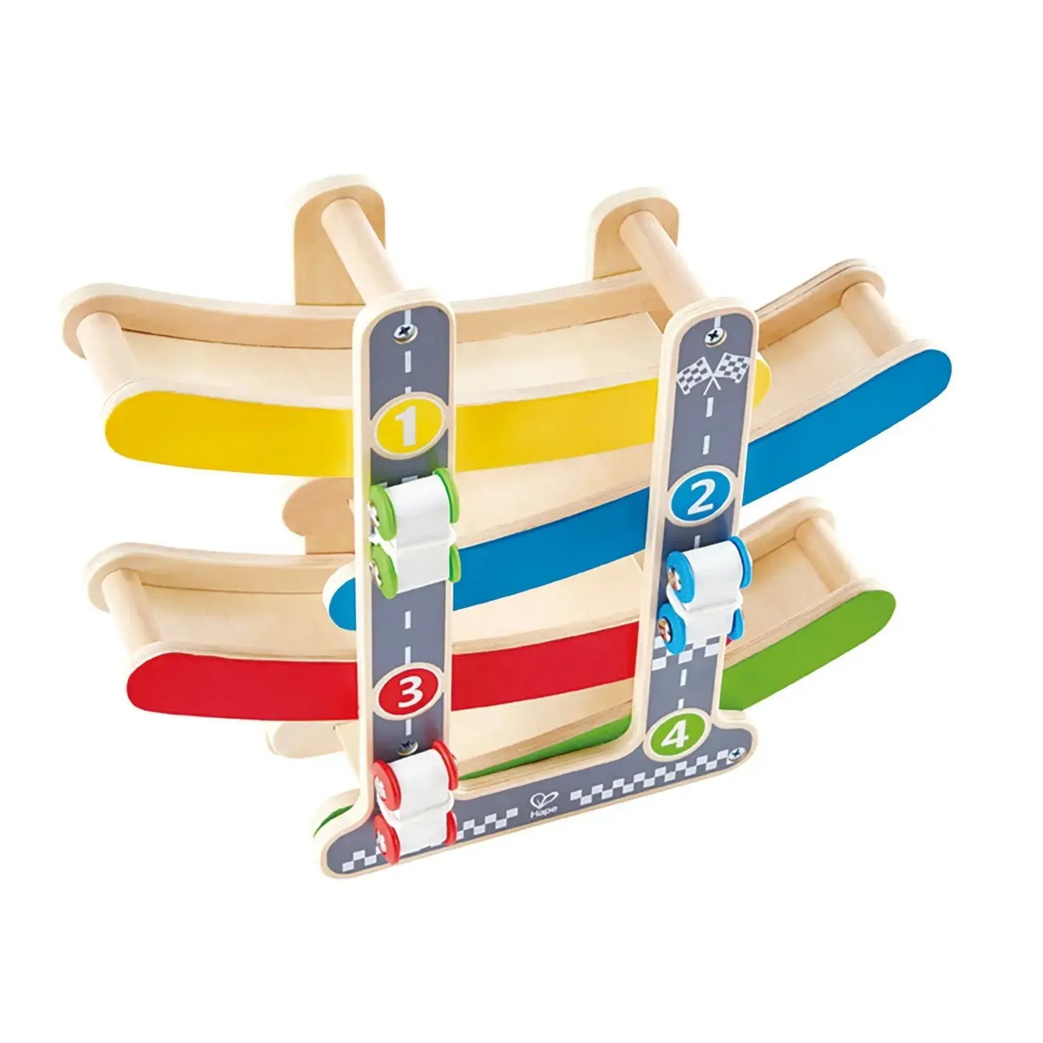 Hape Fast Flip Kid's Wooden Racetrack Toy - Image 4