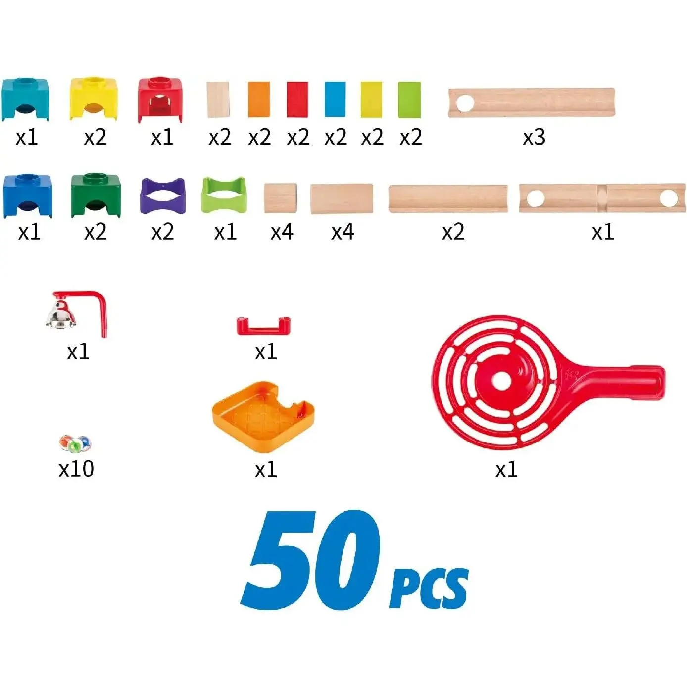 Hape Crazy Rollers Stack Track Wooden DIY Marble Run Set - Image 5