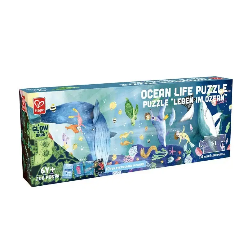 Hape Ocean Life Puzzle 200 Pieces Colorful Giant long puzzle - Image 5