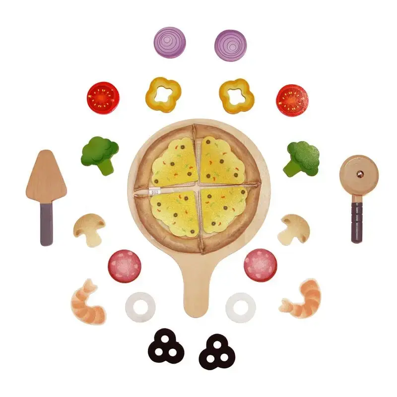 Hape Perfect Pizza Wooden Playset Kids Kitchen Pizza Oven & Delivery Box - Image 4