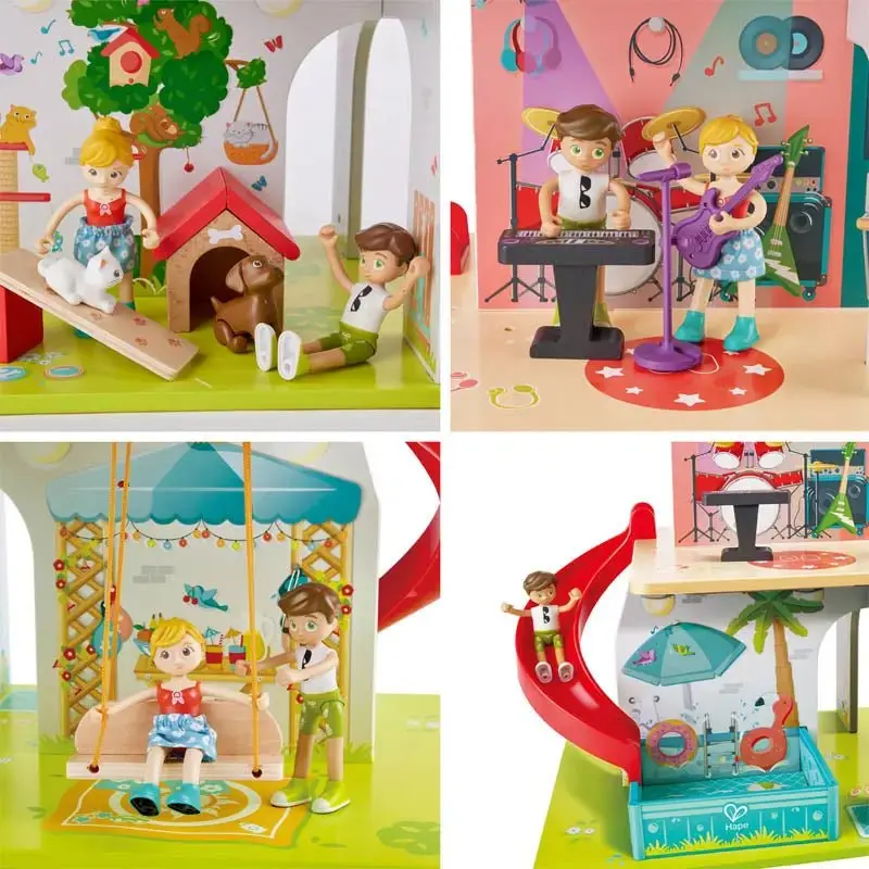 Hape Rock and Slide Play House with 8 Rooms and 9 Sound Effects - Image 4