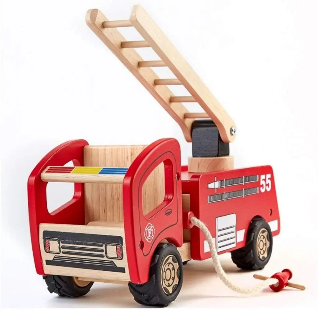 PINToy Wooden Fire Engine - Small - Image 2