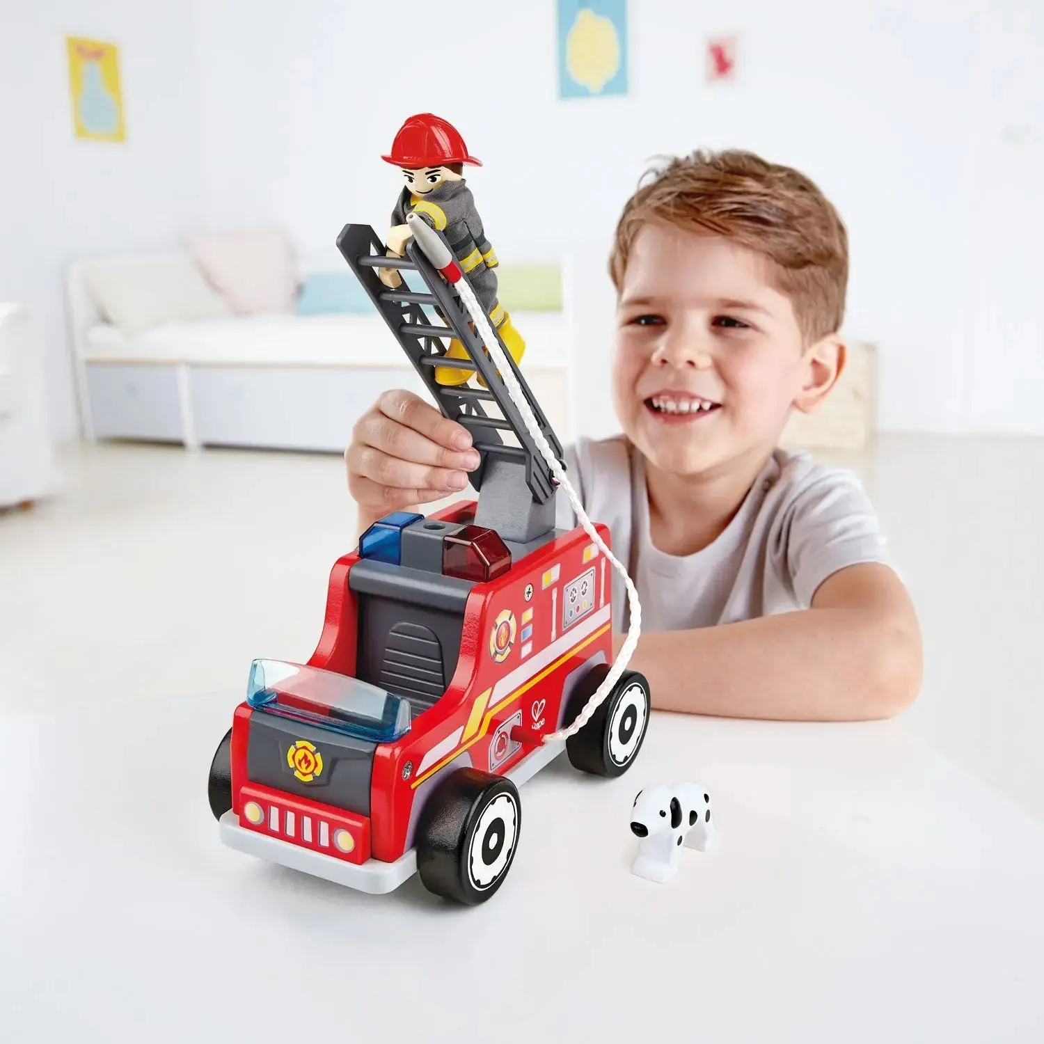 Hape Fire Truck Playset - Image 3
