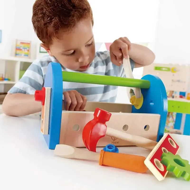 Hape Fix It Kid's Wooden Tool Box and Accessory Play Set - Image 4