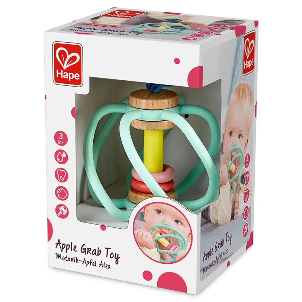 Hape Apple Grab Teether Baby Toy - Image 4