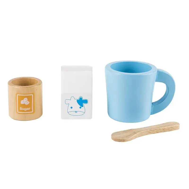 Hape Kid's Coffee Maker Wooden Play Kitchen Set with Accessories - Image 4