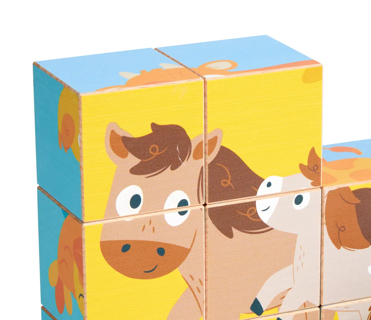 Hape Farm Wooden Blocks Puzzle - Image 3