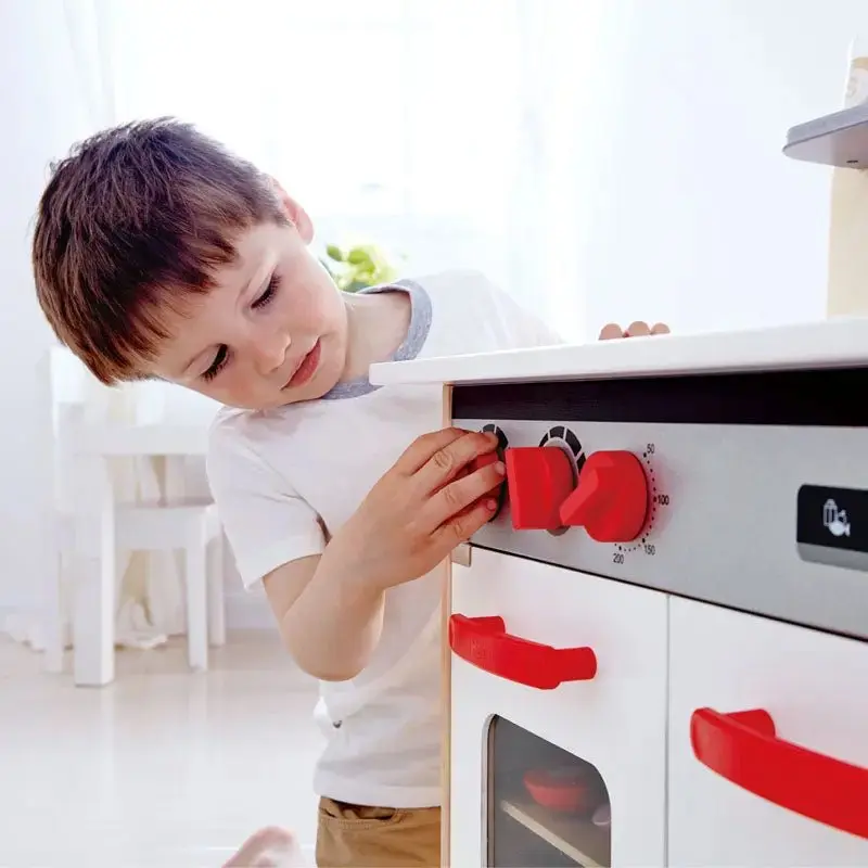 Hape Gourmet Kitchen Toy Fully Equipped Wooden Pretend Play Kitchen Set - Image 3