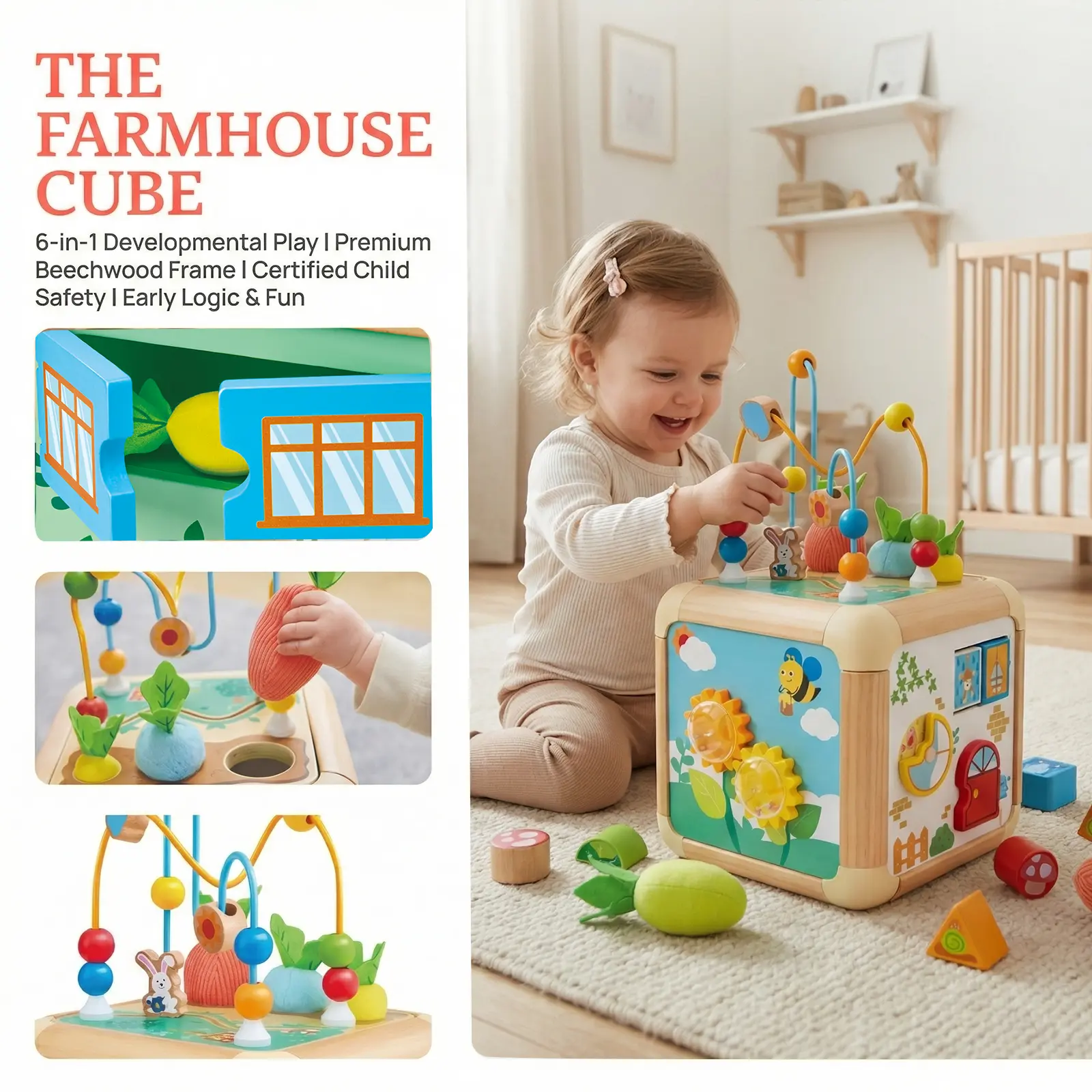 Hape Green Thumbs Activity Cube - Image 7