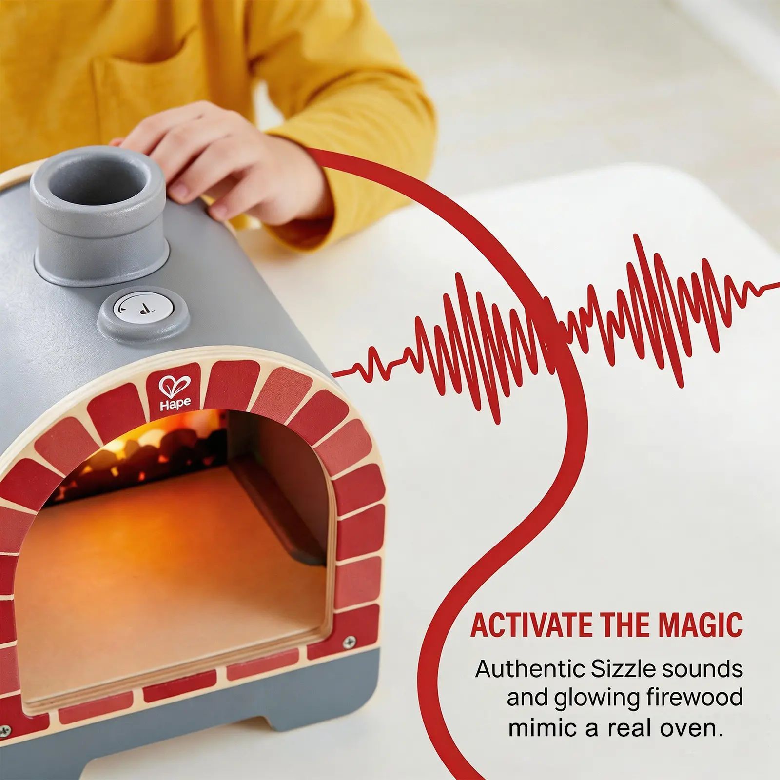 Hape Light & Sizzle Pizza Oven Set - Image 2