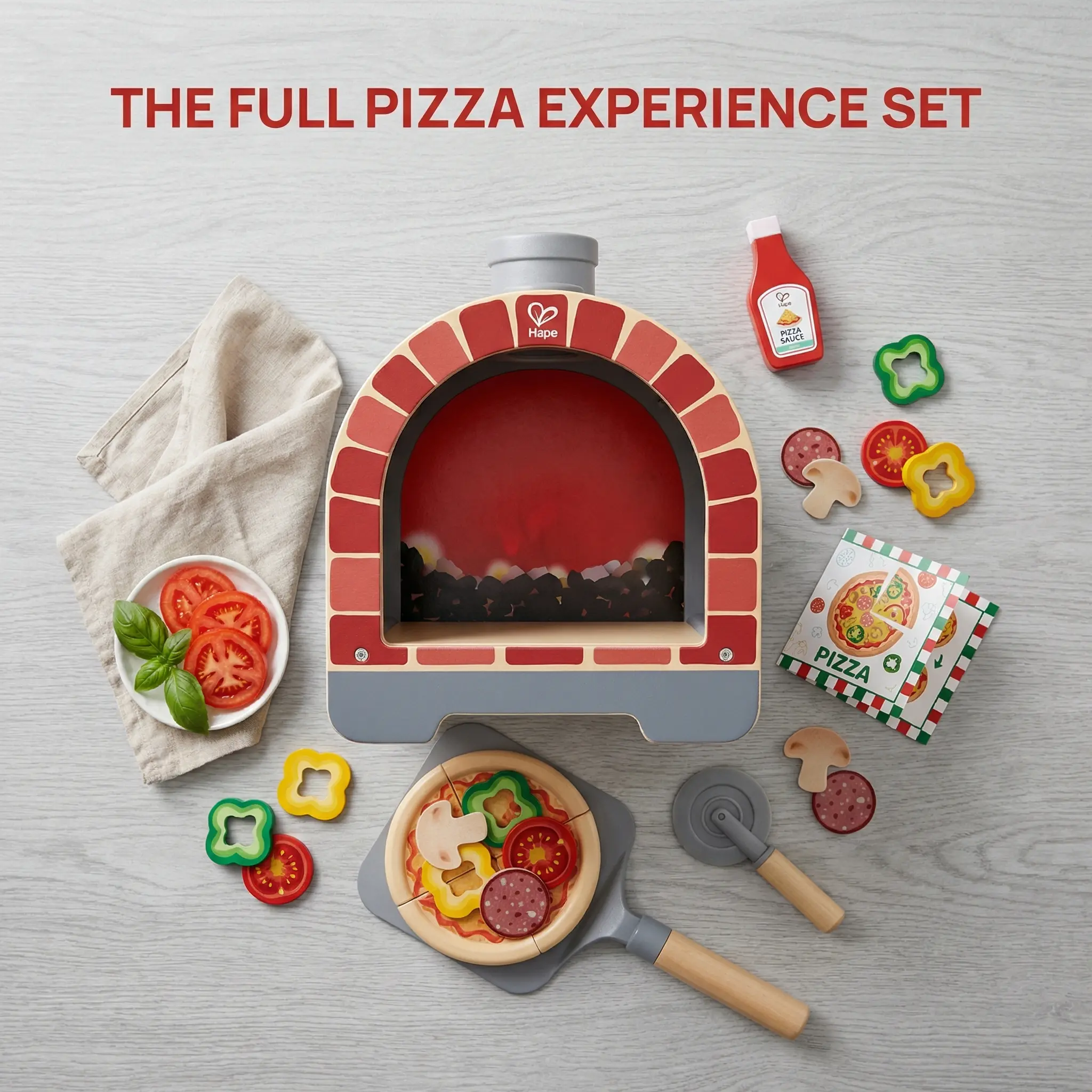 Hape Light & Sizzle Pizza Oven Set - Image 5