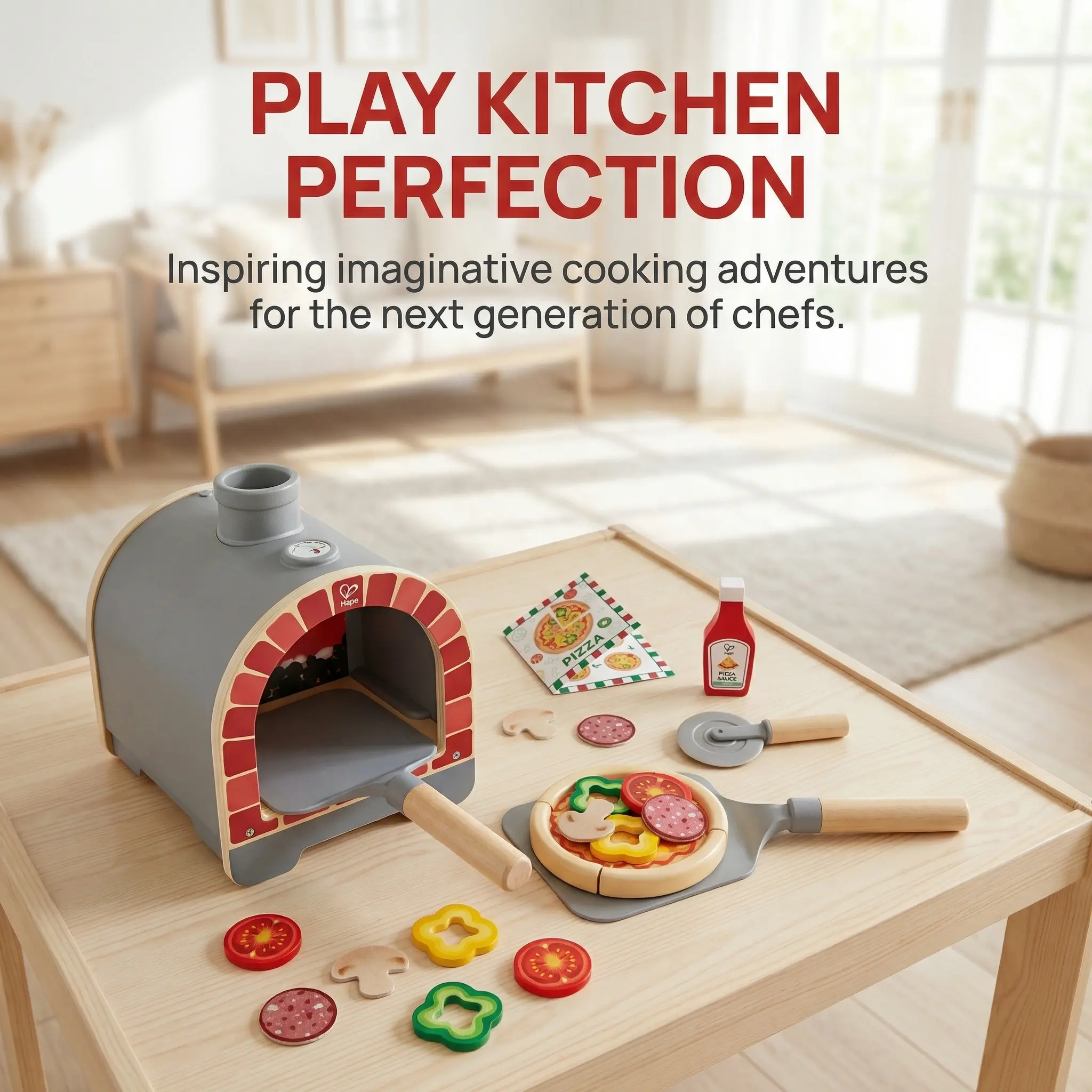 Hape Light & Sizzle Pizza Oven Set - Image 6