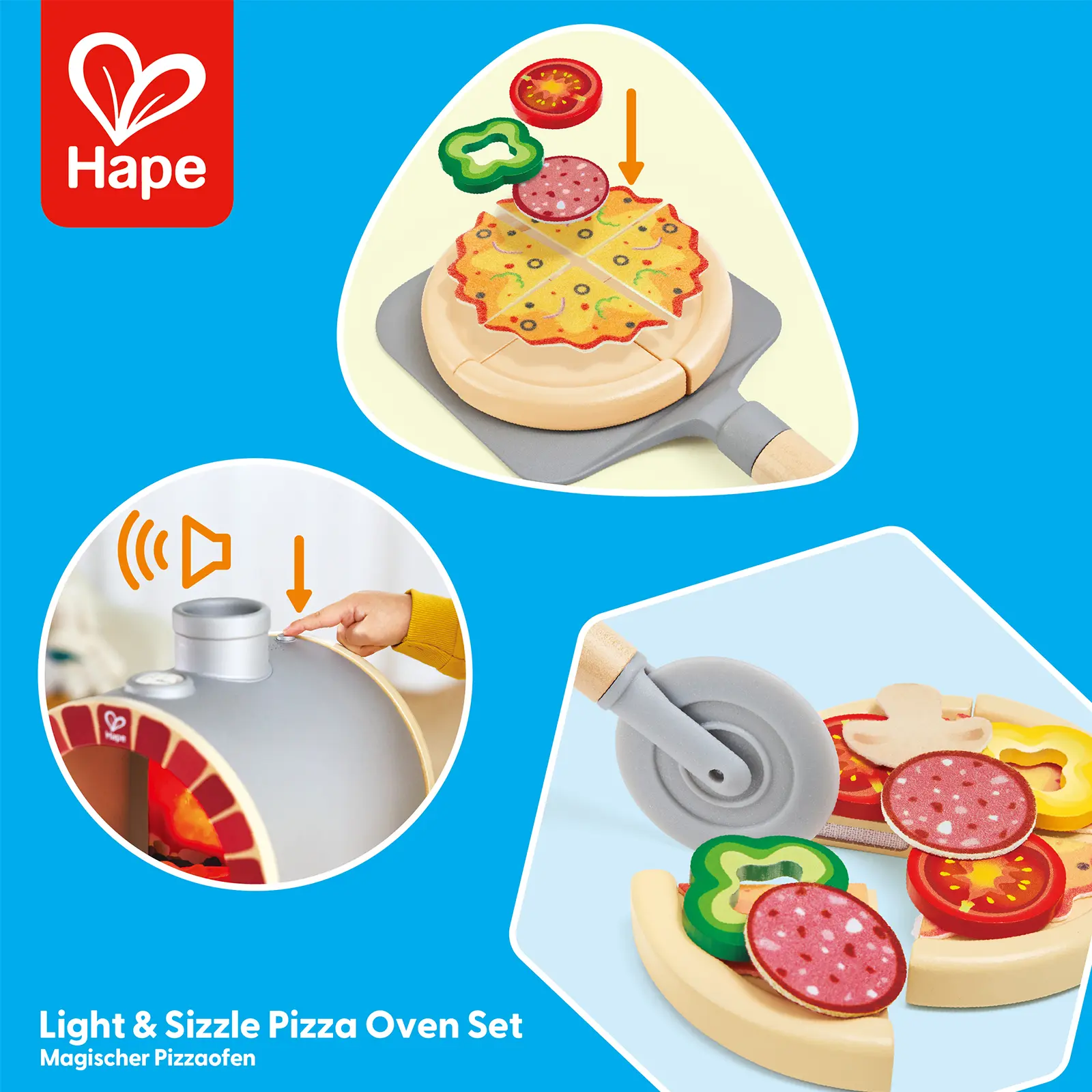 Hape Light & Sizzle Pizza Oven Set - Image 9