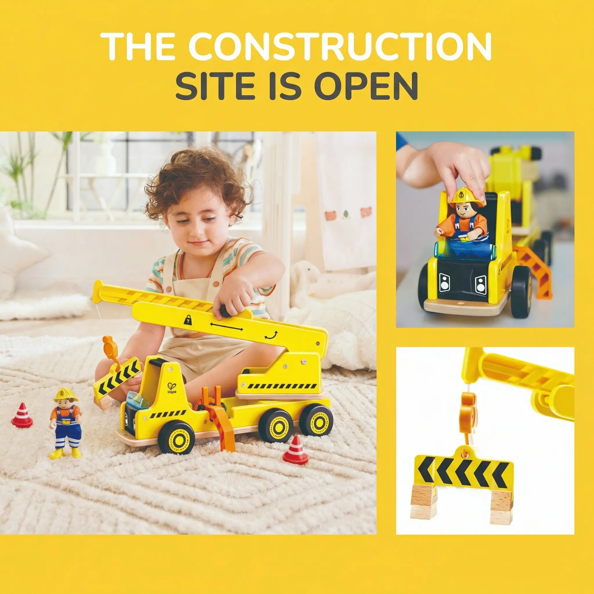Hape Mobile Crane & Construction Set - Image 3