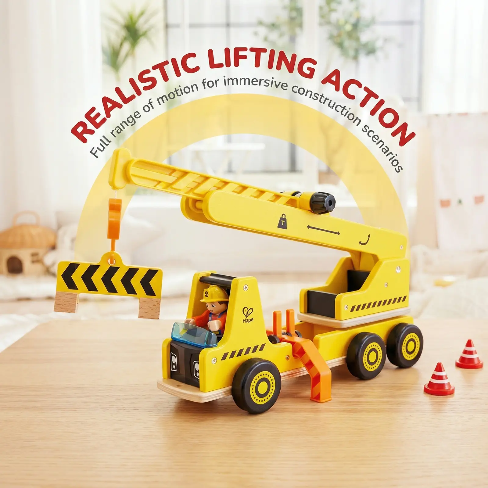 Hape Mobile Crane & Construction Set - Image 4