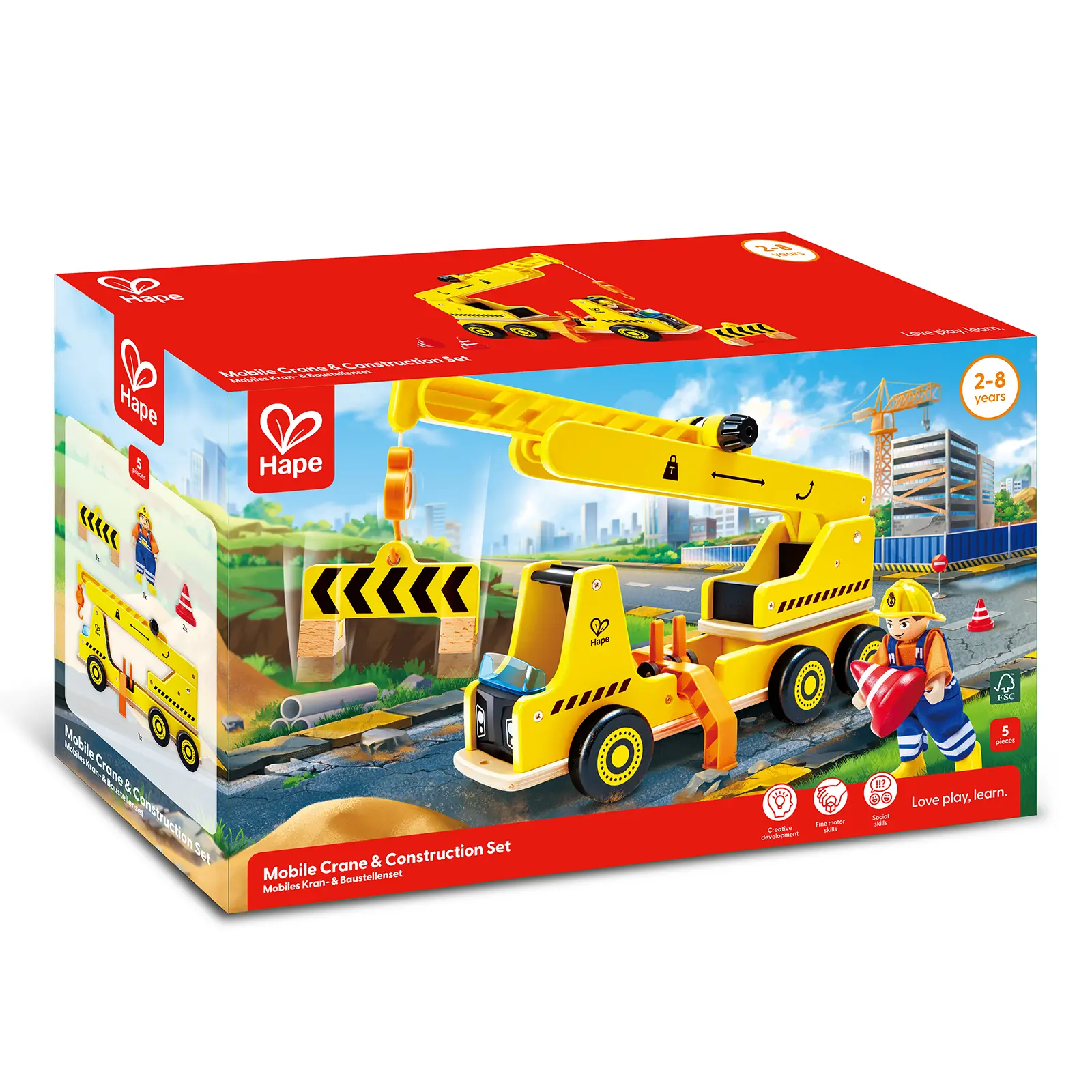 Hape Mobile Crane & Construction Set - Image 9