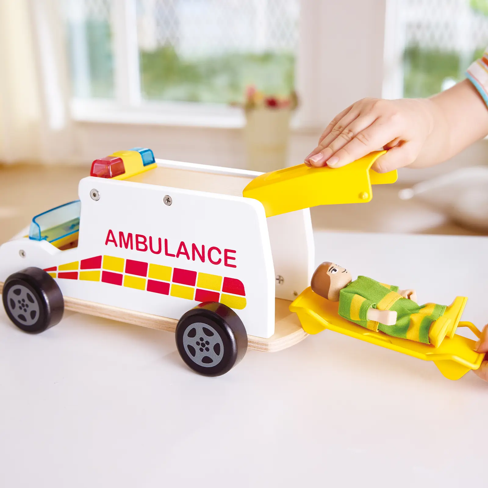 Hape Rapid Response Toy Ambulance - Image 5