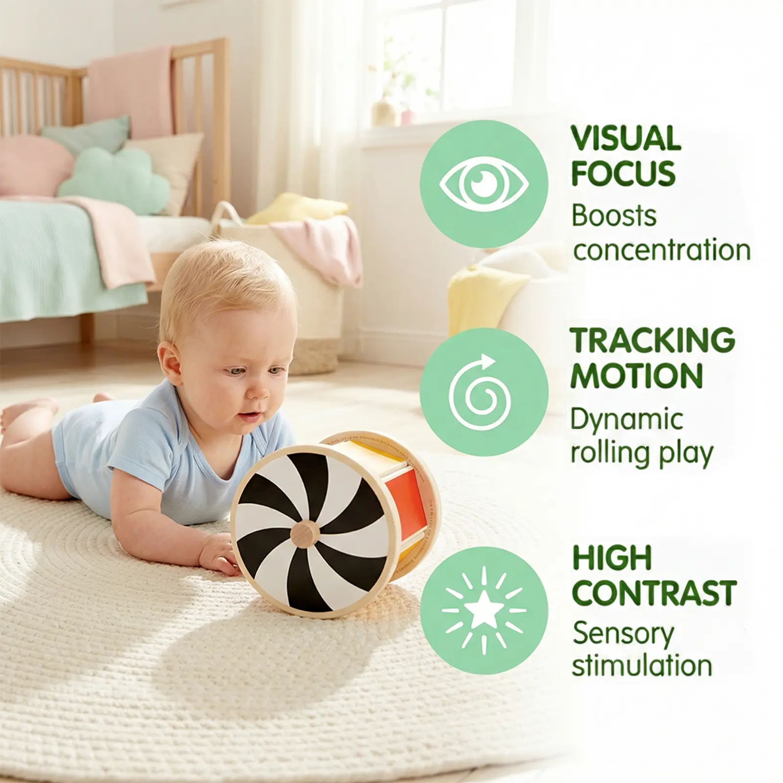 Hape Spinning Drum with Mirror - Image 2