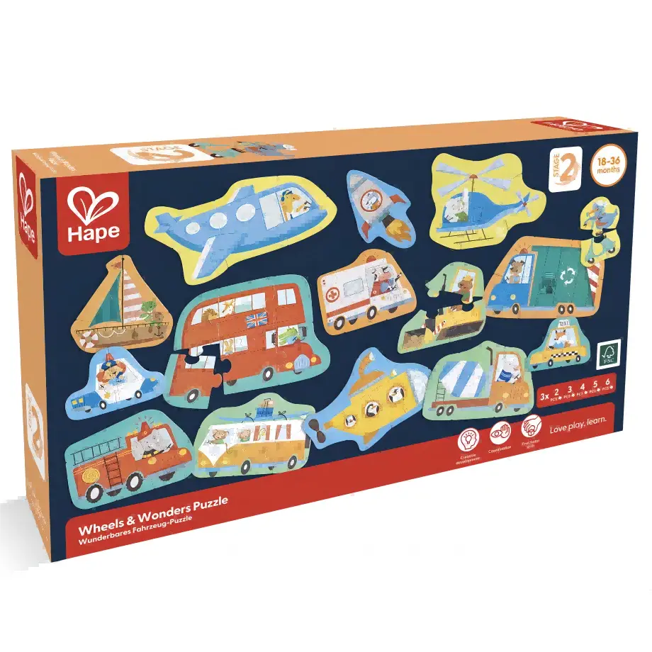 Hape Wheels & Wonders Puzzle - Image 3
