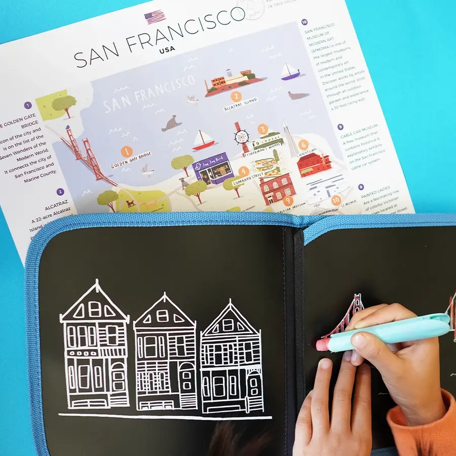 Jaq Jaq Bird Cities of Wonder erasable book San Francisco - Image 3