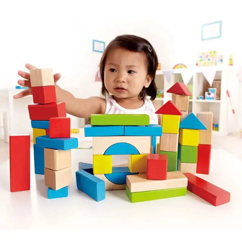 Hape Maple Wood Kids Building Blocks - Image 3