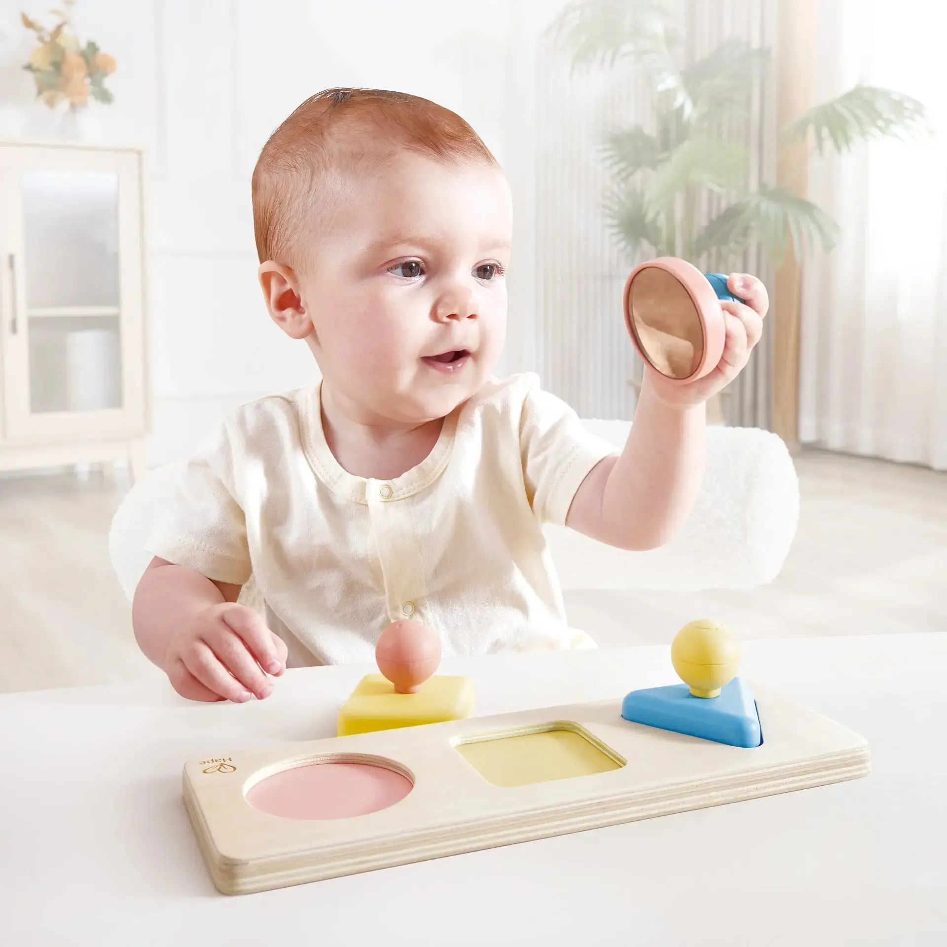 Hape Montessori Mirror Shape Puzzle | Educational Sensory Toy With Color Effects For Babies Ages 10+ Months - Image 4