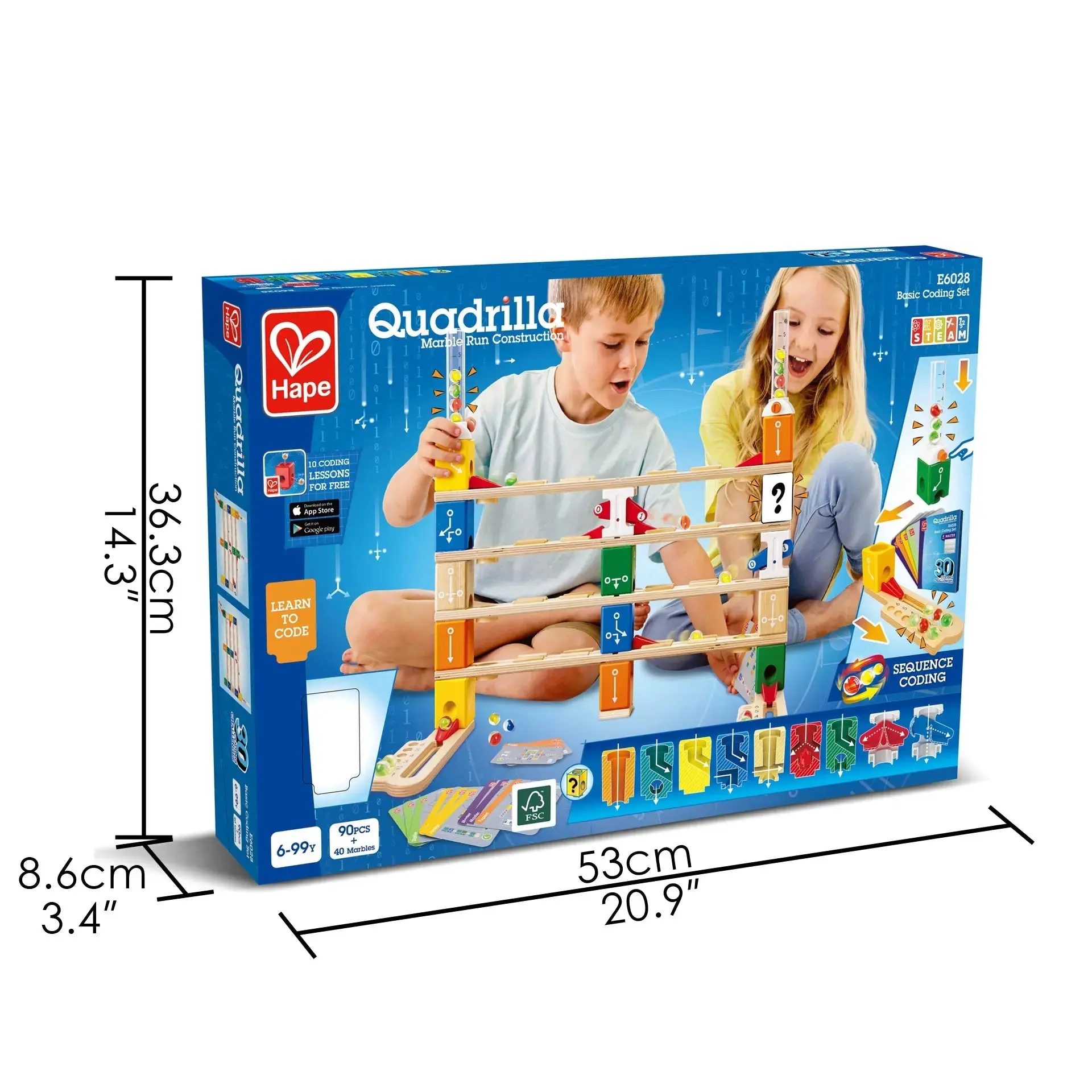 Hape Quadrilla Basic Coding Set | Marble Run STEM and Coding Toy - Image 4