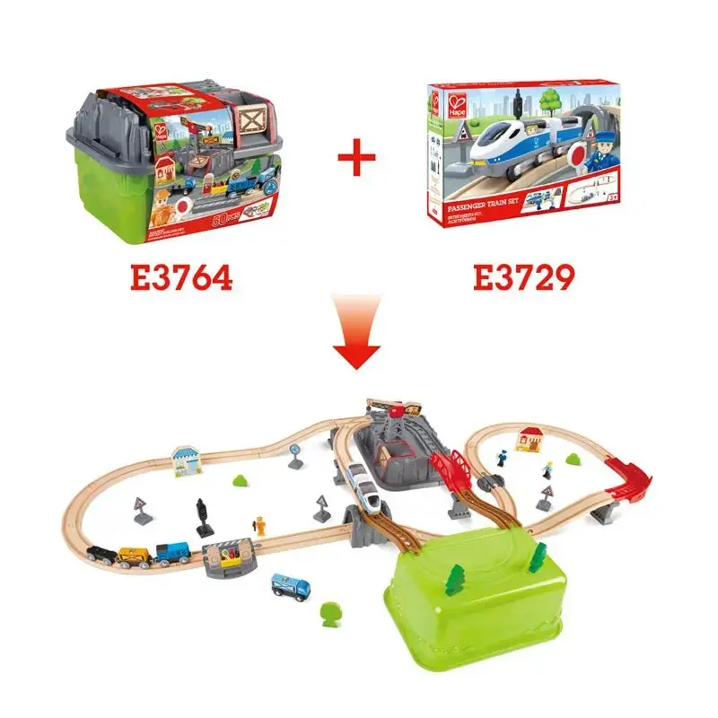 Hape Railway Construction Kit Set 50 Pieces - Image 5