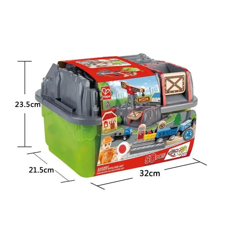 Hape Railway Construction Kit Set 50 Pieces - Image 6