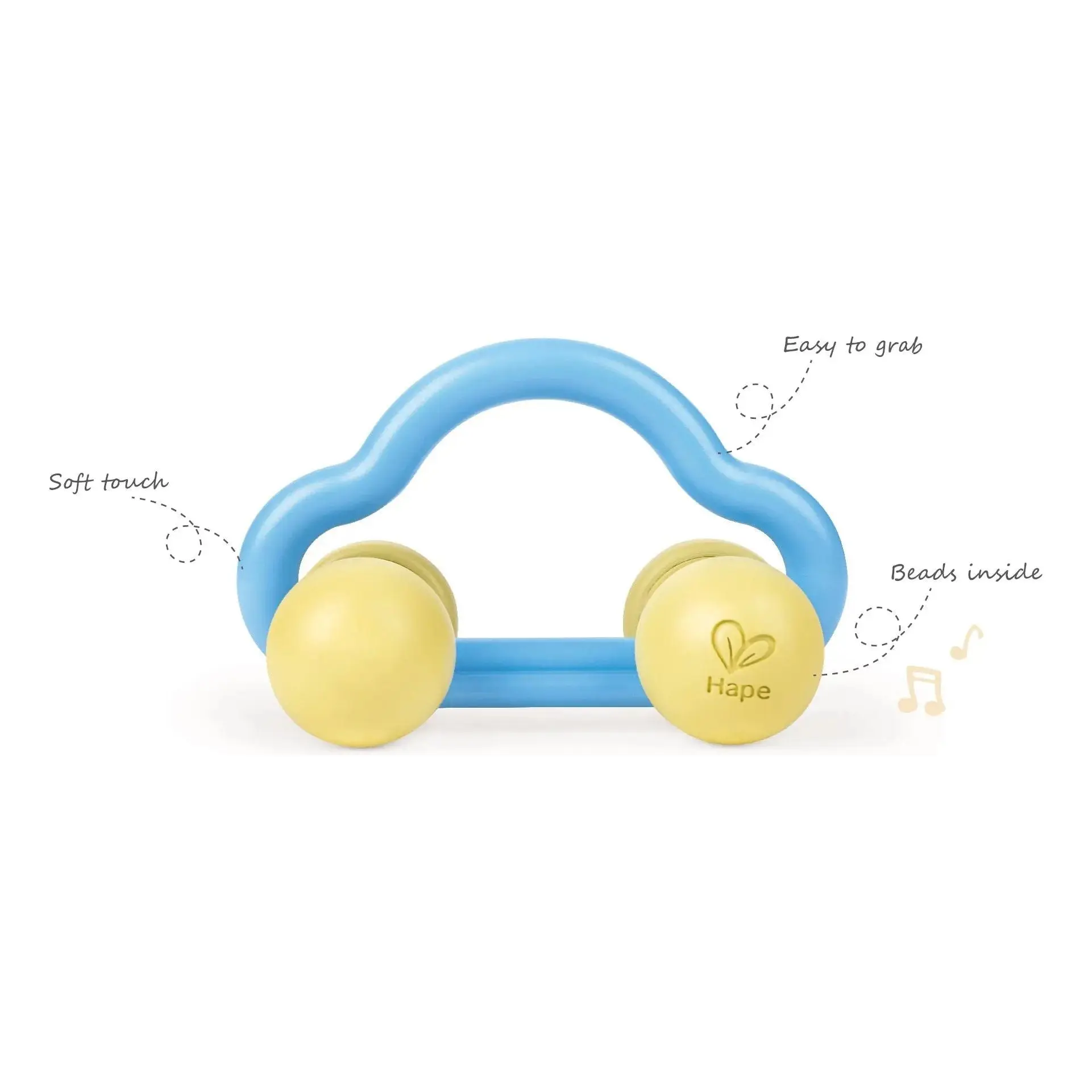 Hape Rattle & Roll Toy Car For Teething Babies - Image 4