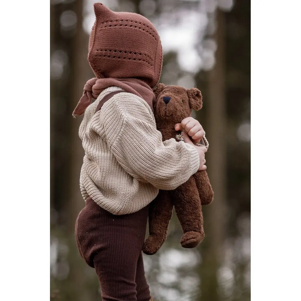 Senger Floppy Organic Cotton Brown Bear, Small 12" - Image 3