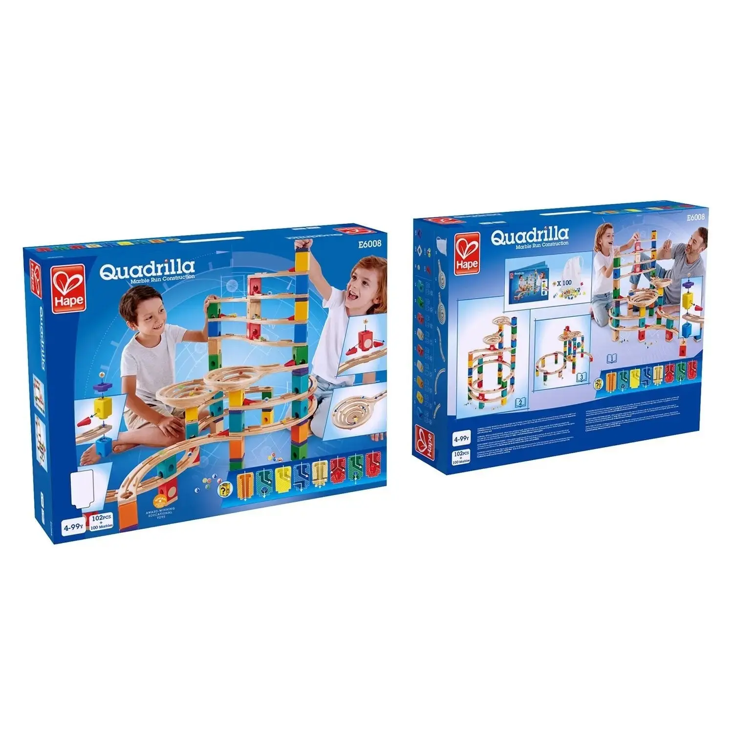 Hape Quadrilla Cyclone Wooden Marble Run Blocks - Image 6