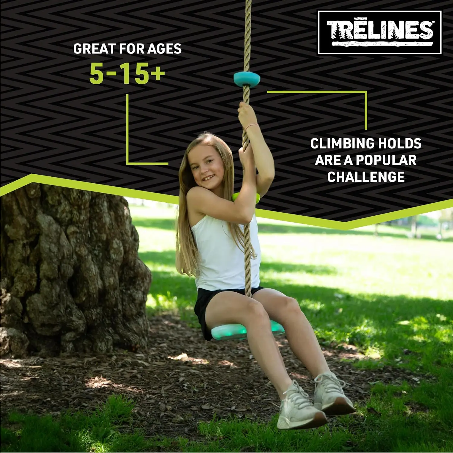 Trelines LED Climbing Rope Swing 6ft, Maximum Weight Recommendation 500 lbs - Image 4