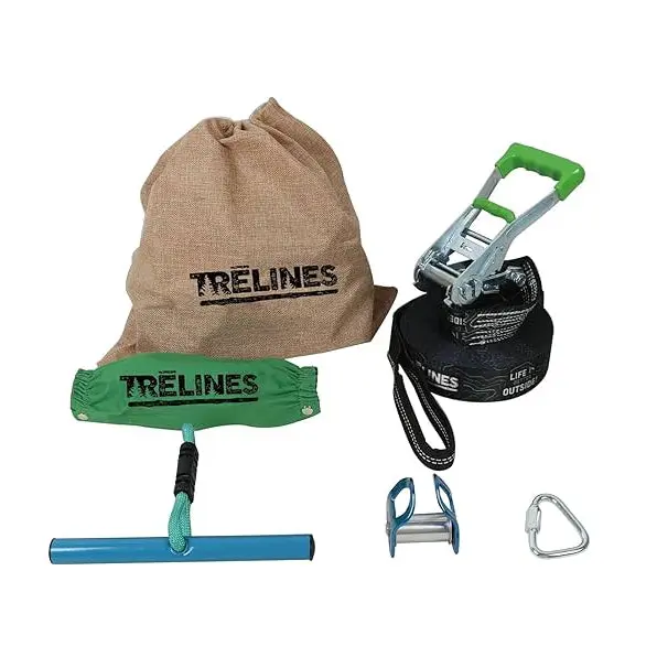 Trelines Ninja Rollerline for Kids Backyard Warrior Course - Simple T-Bar Ride - Easy to Hold & Ride, Max Weight 250lbs